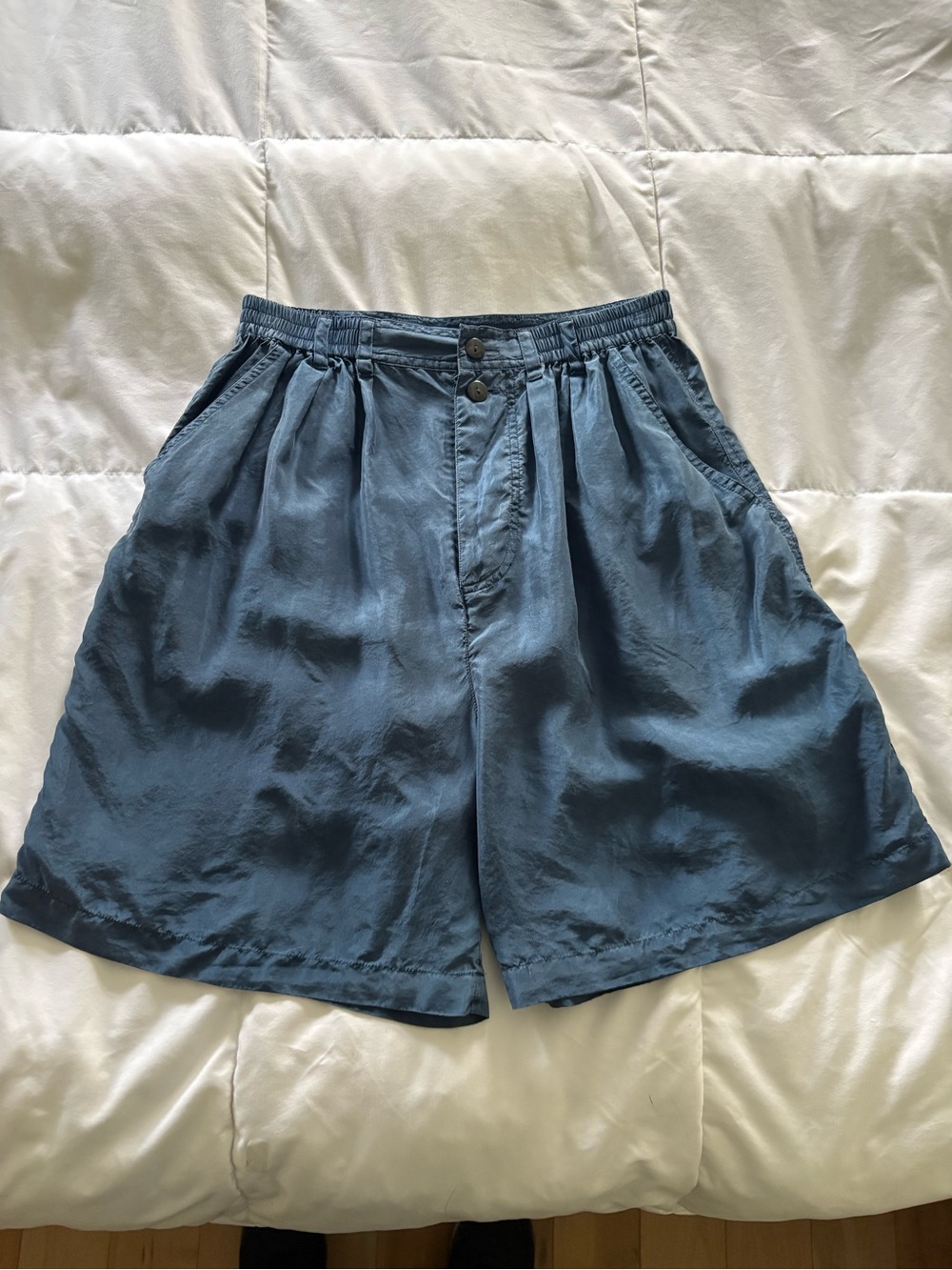 Compagnie Internationale Express 90s Vintage 100% Silk Shorts Wide Leg XS Ins 6” - Picture 3 of 14
